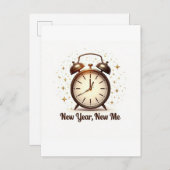 New Year New Me Invitation Einladungspostkarte (Vorne/Hinten)