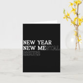 New Year New Me_mental Issues Funny New Year Resol Karte (Gelbe Blume)