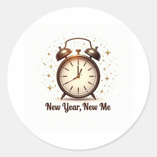 New Year New Me Sticker (Vorderseite)