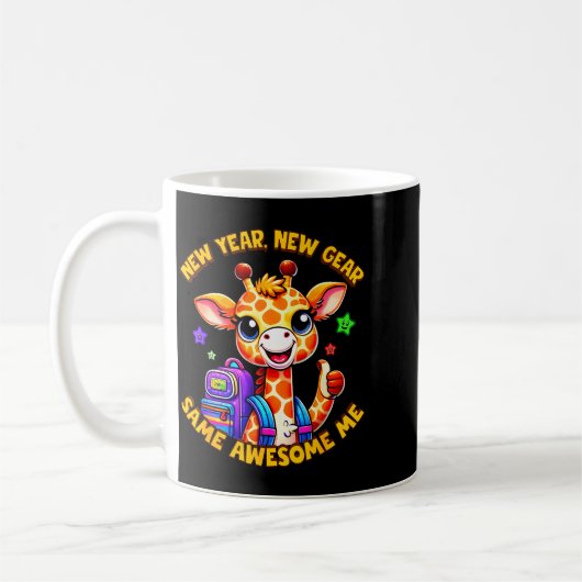 New Year New Same Awesome Me Giraffe Kids Kaffeetasse (Links)