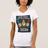 New Year, New Shenanigans 2026 Gnome Party Tee (Vorderseite)