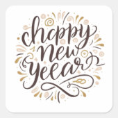 NEW YEAR New START , Happy New Years Quadratischer Aufkleber (Vorderseite)