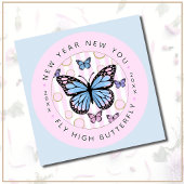 New Year New You Fly Hi Butterfly - New Year Card