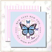 New Year New You Fly Hi Butterfly - New Year Card