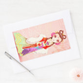 New Year Niedlich Festival Girl Sticker (Umschlag)