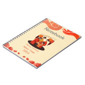 New Year Notebook in Rot und Beige Notizblock (Linke Seite)