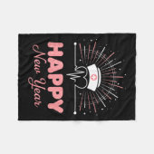 New Year Nurse Heartbeat, Happy New Year Nye Desig Fleecedecke (Vorderseite (Horizontal))