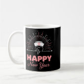 New Year Nurse Heartbeat, Happy New Year Nye Desig Kaffeetasse (Links)
