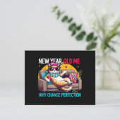 New Year Old Me Why Change Perfection Funny Humor (Stehend Vorderseite)