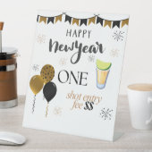 New Year One Shot Entry Fee Party Sign Sockelschild (In Situ)