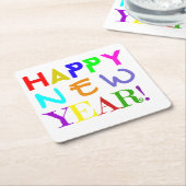 New Year Paper Coasters Set Rechteckiger Pappuntersetzer (angewinkelt)