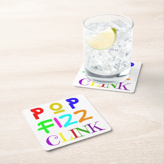 New Year Paper Coasters Set Rechteckiger Pappuntersetzer (Vor Ort)