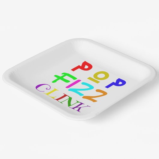 New Year Pappteller (Gewinkelt)