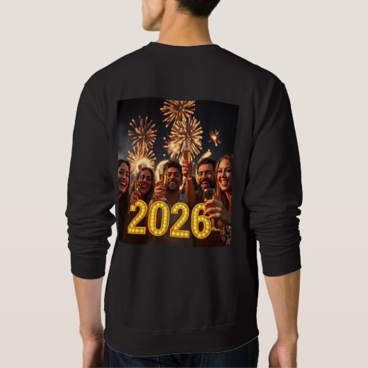 New Year Party Celebration Design Sweatshirt (Rückseite)