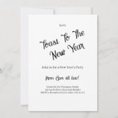 New Year Party Einladung (Rückseite)
