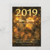 New Year Party Invitation Flyer Einladung (Vorne/Hinten)