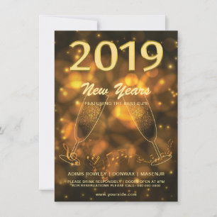 New Year Party Invitation Flyer Einladung