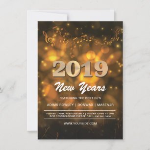New Year Party Invitation Flyer Einladung