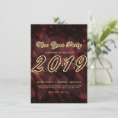 New Year Party Invitation Flyer Einladung (Stehend Vorderseite)