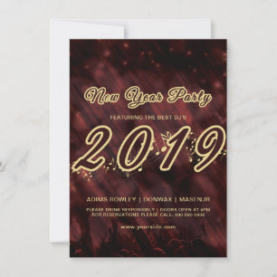 New Year Party Invitation Flyer Einladung