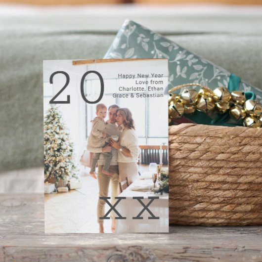 New Year Personalized Photo Postkarte
