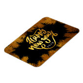 New Year Pine Gold Elegantes Corporate Party Magnet (Linke Seite)