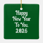 New Year Pugs Ringing Bells Ornament (Rückseite)