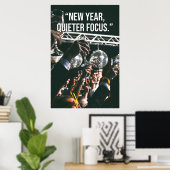 New Year Quieter Focus Motivation Poster (Heimbüro)