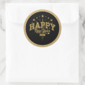 New Year Runder Aufkleber (Tasche)