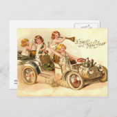New Year’s Drive Feiertagspostkarte (Vorne/Hinten)