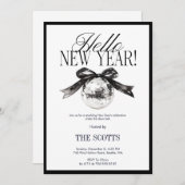 New Year’s Eve Hello New Year Disco Ball Einladung (Vorne/Hinten)