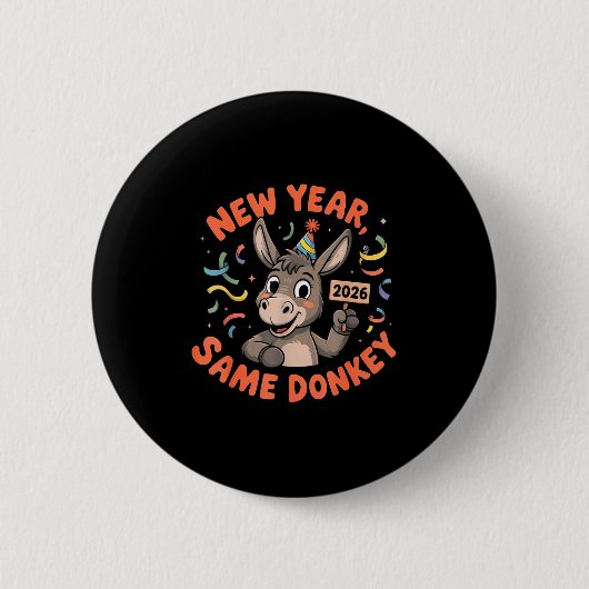 New Year Same 2026 Funny Farm Animal Family Matchi Button (Vorderseite)