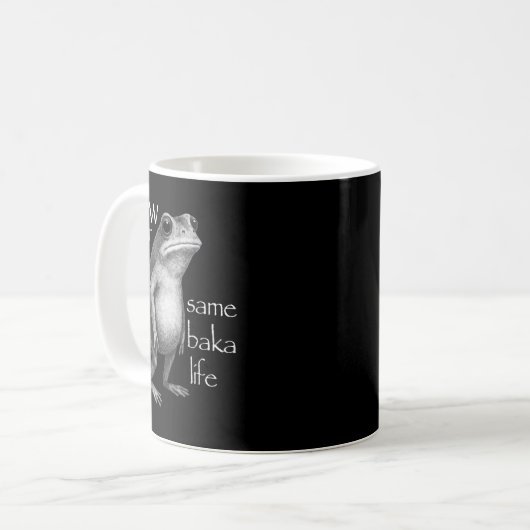 New Year Same Baka Life Funny Frog Joke  Kaffeetasse (Vorderseite Links)