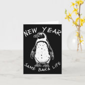 New Year Same Baka Life Funny Penguin Meme  Karte (Gelbe Blume)