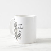 New Year Same Baka Life Funny Raccoon New Year's E Kaffeetasse (Vorderseite Links)