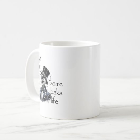 New Year Same Baka Life Funny Skeleton New Year's  Kaffeetasse (Vorderseite Links)