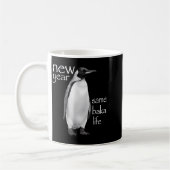 New Year Same Baka Life Penguin Joke Funny Kaffeetasse (Links)