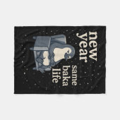 New Year Same Baka Life Penguin Joke Gaming Video Fleecedecke (Vorderseite (Horizontal))