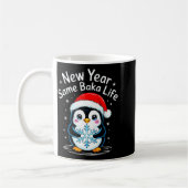 New Year Same Baka Life Penguin Joke Kaffeetasse (Links)