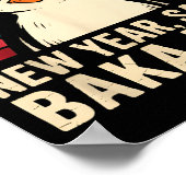 New Year Same Baka Life Penguin Joke Poster (Ecke)