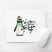 New Year Same Baka Life Penguin Meme Joke Mousepad (Mit Mouse)