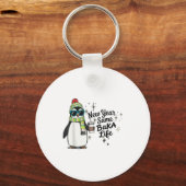 New Year Same Baka Life Penguin Meme Joke  Schlüsselanhänger (Vorderseite)