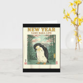 New Year Same Baka Life Penguin New Year 2026 Reso Karte (Gelbe Blume)
