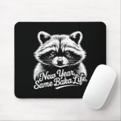 New Year Same Baka Life Raccoon Meme Funny Joke Mousepad (Mit Mouse)