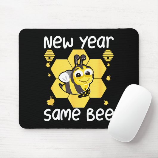 New Year Same Bee Meme Funny New Years Eve  Mousepad (Mit Mouse)