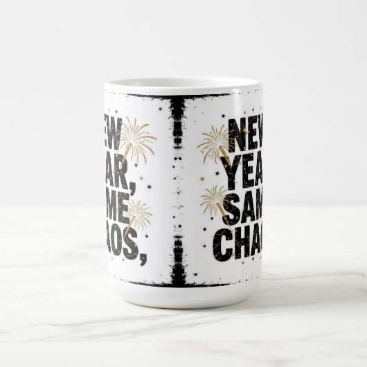 New year same chaos  kaffeetasse (Mittel)