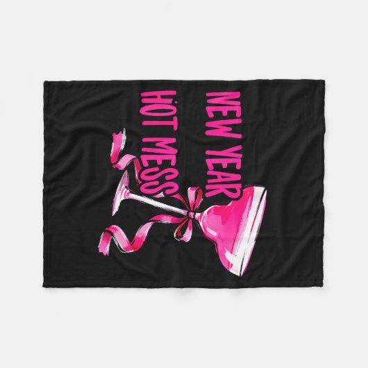 New Year Same Hot Mess Happy New Year 2026 Party  Fleecedecke (Vorderseite (Horizontal))