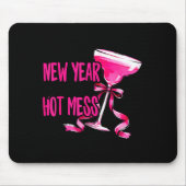 New Year Same Hot Mess Happy New Year 2026 Party Mousepad (Vorne)