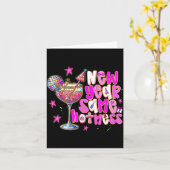 New Year Same Hot Mess Martini Tail New Year Women Karte (Gelbe Blume)
