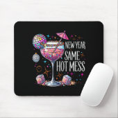 New Year Same Hot Mess Martini Tail New Year Women Mousepad (Mit Mouse)